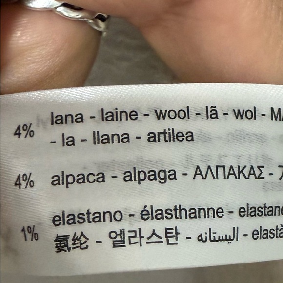 Zara Wool High-Neck Sweater wool blend light camel S - Picture 3 of 8